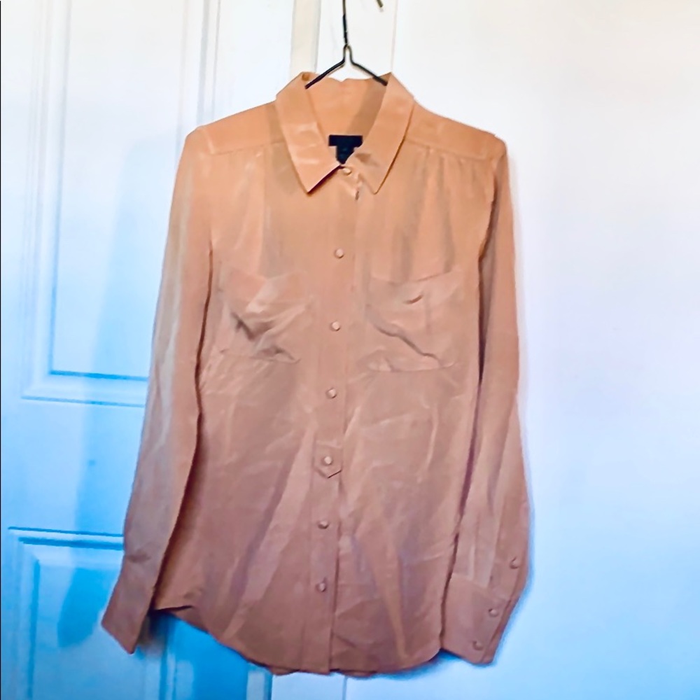 J. Crew Women’s 100% Silk Button Down Blouse